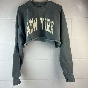 John Galt New York Cropped Sweatshirt
